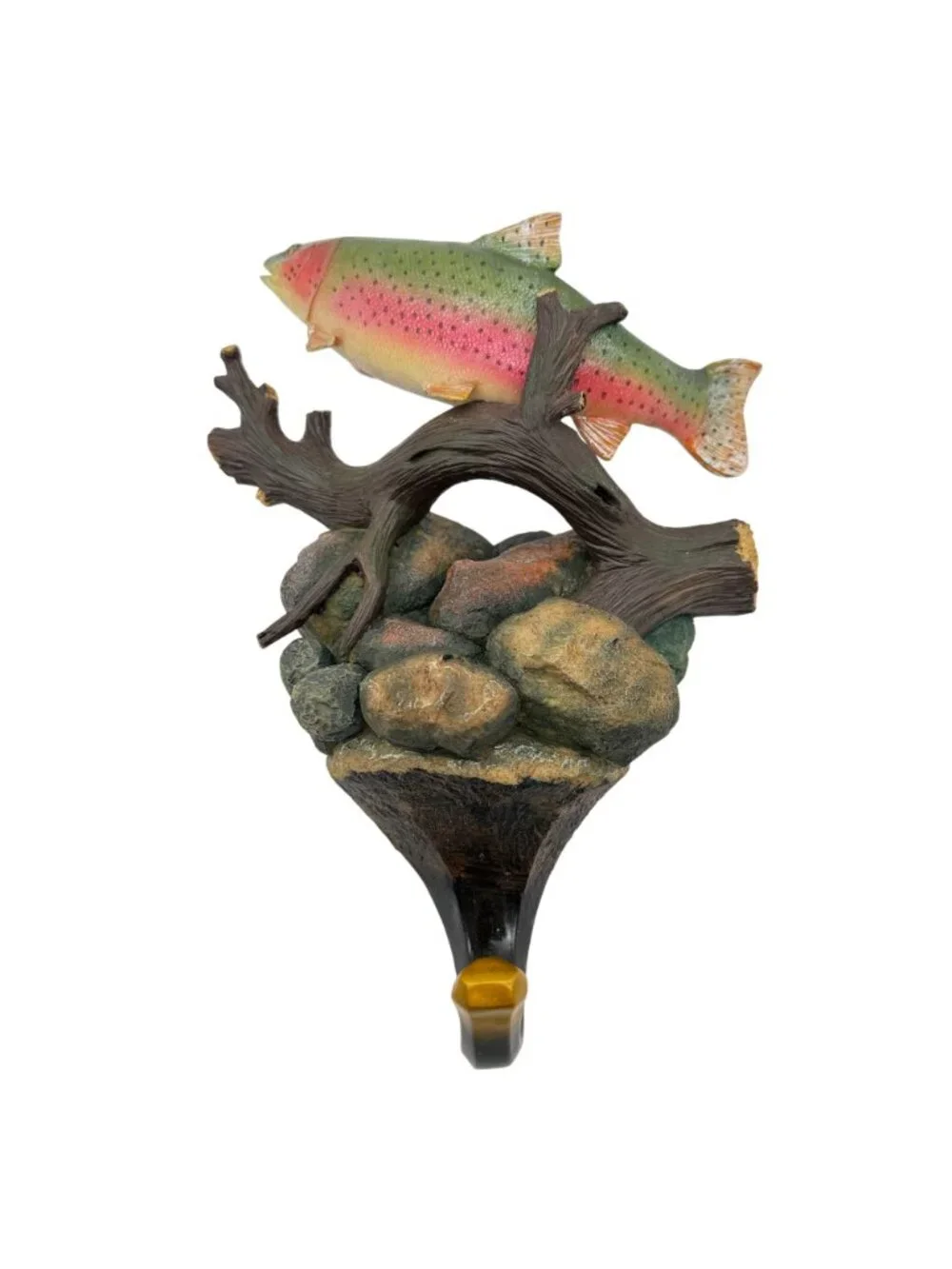Wild Wings Rainbow Trout Wall Hook Mark Susinno w/ Box Rustic Lodge Decor Angler